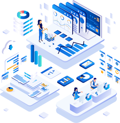 蓝色企业科技 一体化UI设计赋能软件系统开发